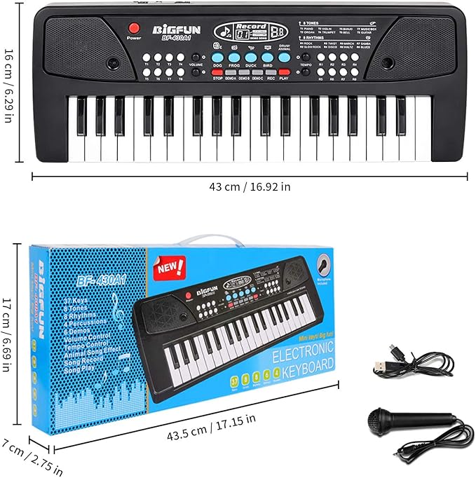 37 Key Upgrade Piano Keyboard for Kids Musical Toys Ages 3-5 Beginners Keyboard Piano with Microphone for 3 4 5 6 Year Old Boys Girls Gifts