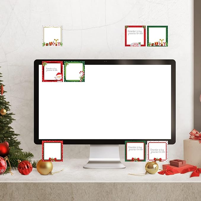 18 Pieces Christmas Sticky Notes Christmas Design Self-Adhesive Note Pads Winter Sticky Memo Notes for School Office Home Supplies Students Teachers Presents