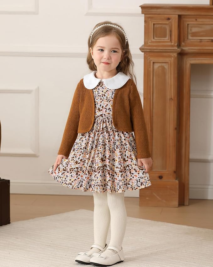 Mioglrie Toddler Baby Girl Dress Fall Winter Outfits Coat Baby Girls Dresses 6 9 12 18 24 Months 2t 3t Girl Clothes