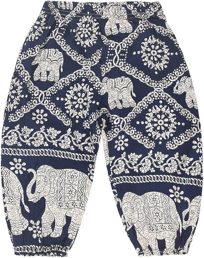 Baby Girls Boho Elephant Tops Harem Pants 2 Piece Outfits