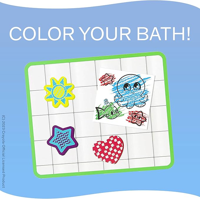 Crayola Taste Beauty My First Tub Time Art Pack, Bath-Time Toys with Red, Green, and Blue Crayons