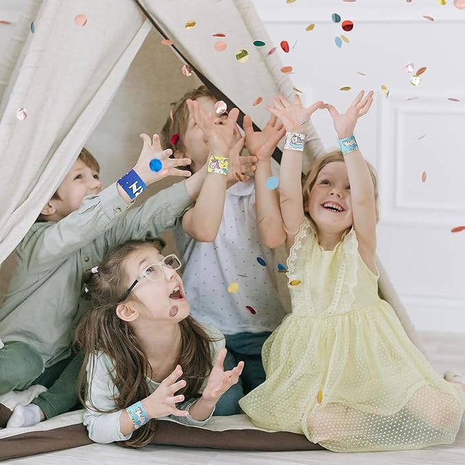 36 PCS Unicorn Slap Bracelets Kids Party Favors,Bulk Snap Bracelet Party Favors Supplies for kids&teens Gifts Teacher Classroom School Favors Prizes Exchanging Gift