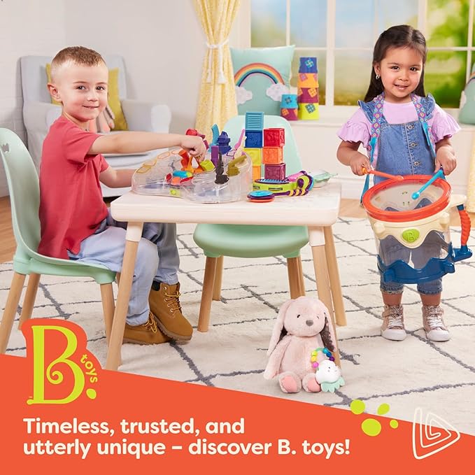 B. toys- Peek & Explore 3-Pack - Farm, Sea, Dinos- Chunky Puzzle 3-Pack – Wooden Puzzles- 8 Pieces Each – 2 Years +