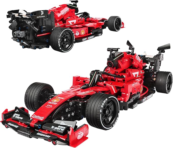 F1 Racing car technic Building Sets,Formula 1 Model Cars ,1:12 MOC Sports car Building Blocks,Collectible Kits for Kids 8+ and Adults (red)(1392 Pieces Bricks)