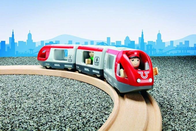 BRIO World 33505 - Travel Train Set - Premium 5 Piece Wooden Toy Set for Toddlers | Ideal Birthday Compatible with All BRIO Railway Toys