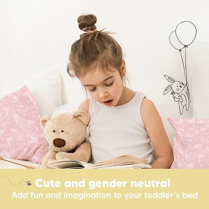 Toddler Pillow with Pillowcase - 13x18 My Little Dreamy Pillow, Organic Cotton Toddler Pillows for Sleeping, Kids Pillow, Travel Pillows, Mini Pillow, Nursery Pillow, Toddler Bed Pillow (Mermaid)