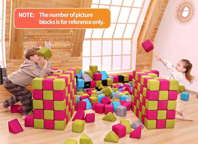 Magnetic Soft Building Blocks for Kids, Magnetic Blocks, Big Blocks, Educational Toys, Incredibly Fun Building Block for Children (Coffee Brown+Light Coffee Brown)