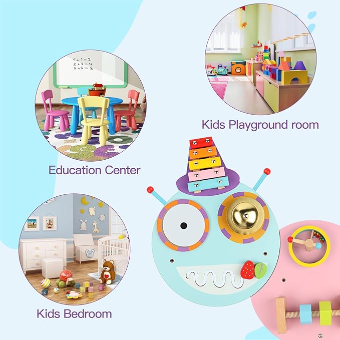 Activity Wall Busy Board: Montessori Sensory Wall Panles Caterpillar Learning Activity Panels - Wall Toys for Toddler Playroom Daycare