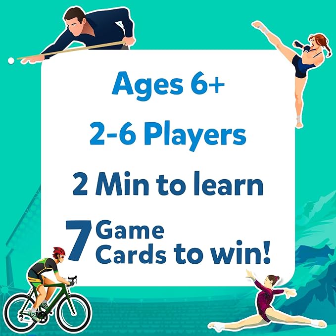 Skillmatics Card Game - Guess in 10 Sports, Perfect for Boys, Girls, Kids, and Families Who Love Toys, Travel Games, Gifts for Ages 6, 7, 8, 9 and Up
