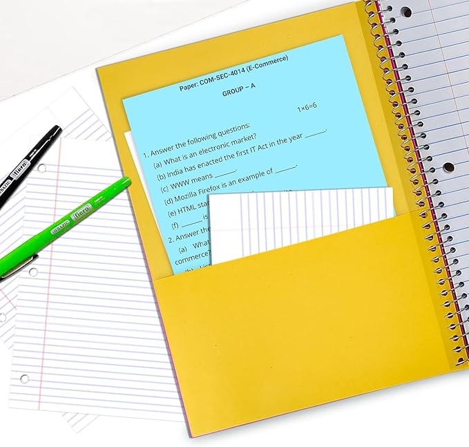 36 Pack 3 Subject Spiral Notebook Wide Ruled Bulk, Thick Paper, Extra Pages - 300 Pages (150 Sheets), 8 x 10-1/2", Bulk Spiral Journal for School, 3 Hole Punched, Bulk Subject Notebooks