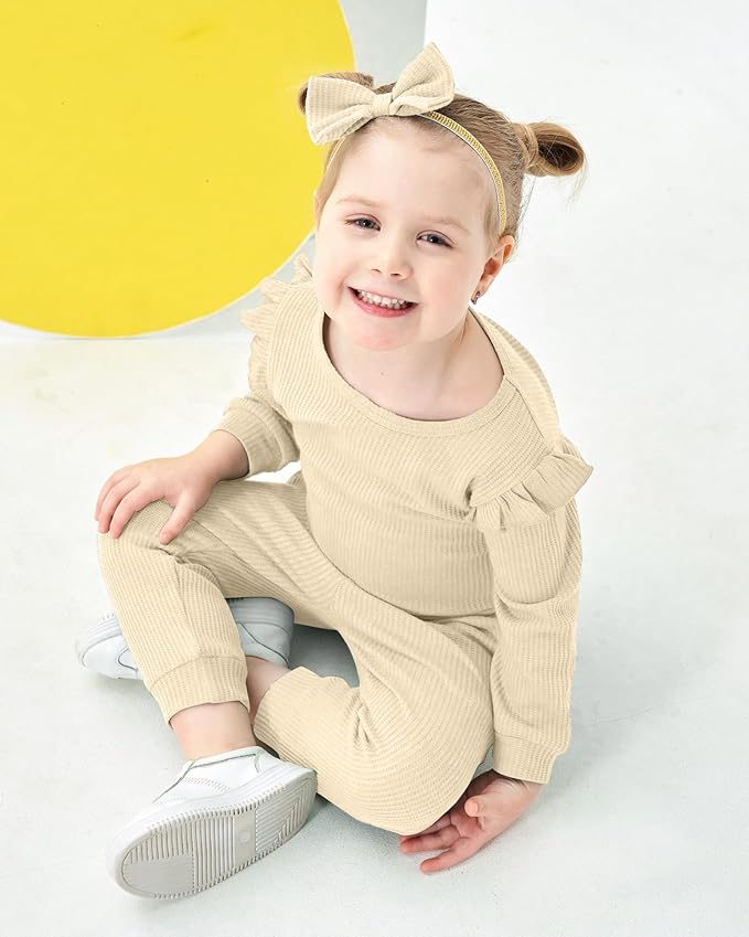 Mioglrie Baby Girl Clothes Infant Toddler Girls Fall Winter Outfits Sweatshirts Clothing Set 3 6 12 18 24 Month 2T 3T