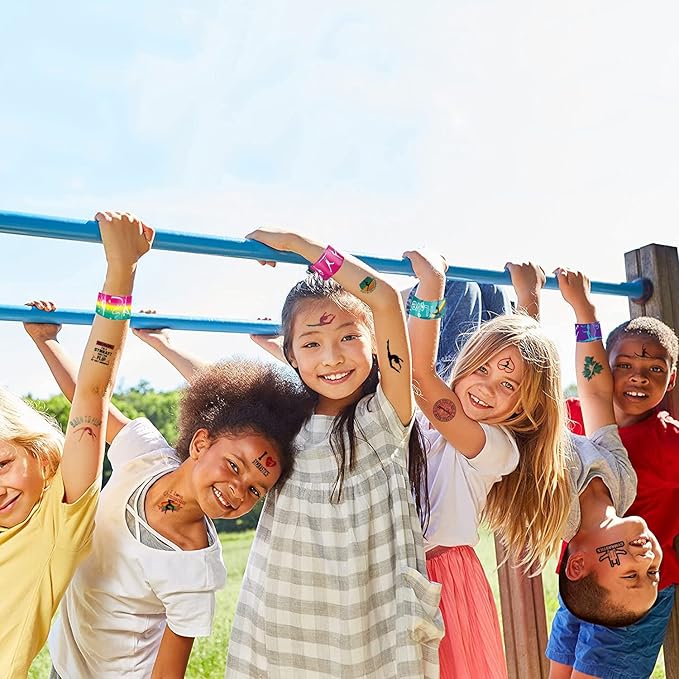 48PCS Gymnastics Slap Bracelets Party Favors, Gymnastics Wristbands Bracelets Goodie Bag Fillers for Gymnastics Birthday Decorations Supplies for Class School Prizes Gift for Kids Boys Girls Carnival