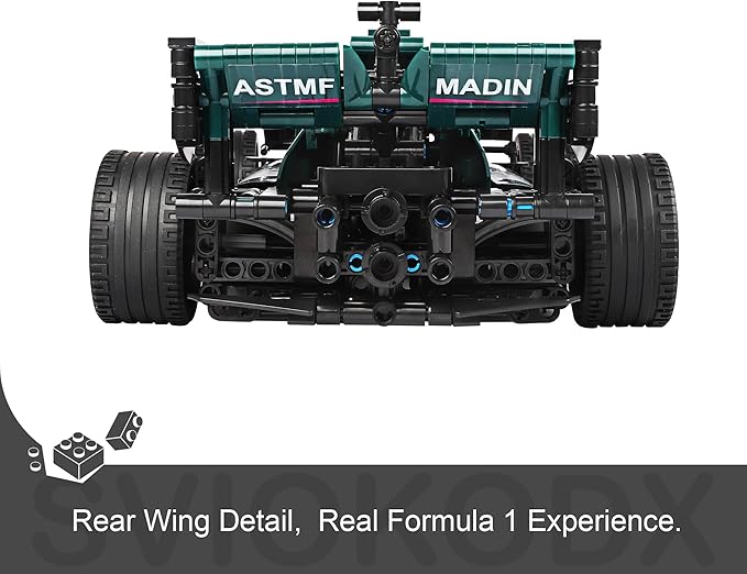 F1 Racing car technic Building Sets,Formula 1 Model Cars ,1:12 MOC Sports car Building Blocks,Collectible Kits for Kids 8+ and Adults (Green)(1089 Pieces Bricks)
