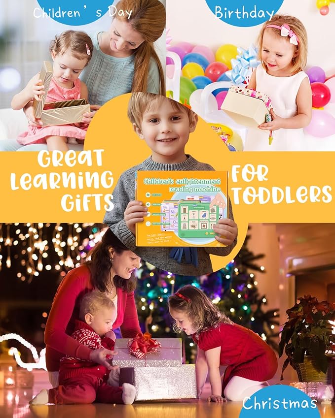 500 Words Talking Flash Cards Sound Book for Toddlers 1-3, Montessori Learning Toys for Kids 3 4 5 6 Year Old, Speech Therapy Sensory Toys for Autism Children, Christmas Birthday Gifts for Boys Girls