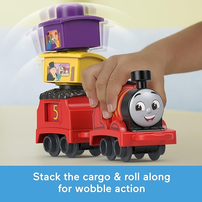 Thomas & Friends Toddler Toy My First Knapford Station Train Playset with Stack & Wobble Cargo for Kids Ages 18+ Months