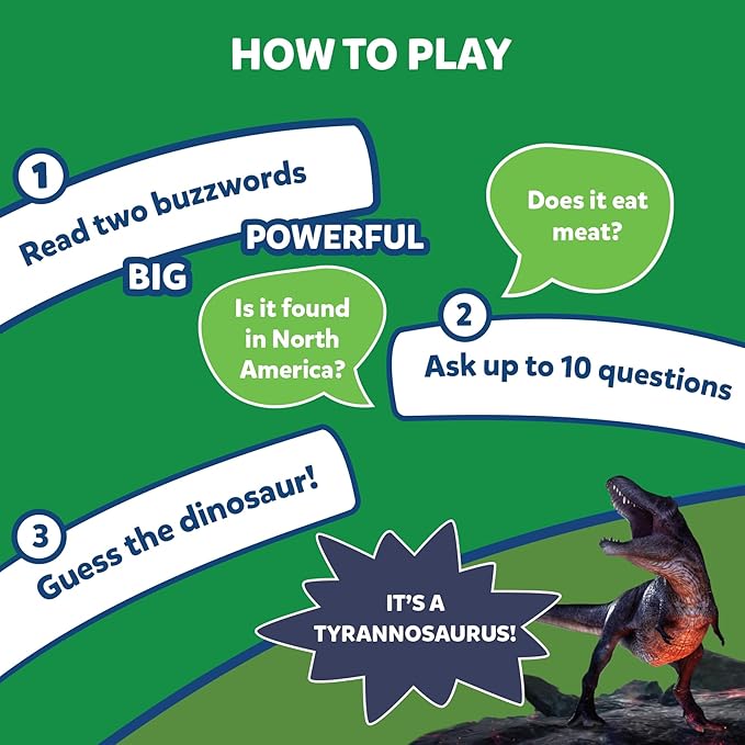 Skillmatics Card Game - Guess in 10 Dinosaurs, Perfect for Boys, Girls, Kids, and Families Who Love Toys, Travel Games, Gifts for Ages 8, 9, 10 & Up