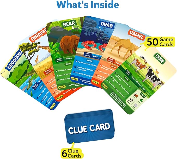 Skillmatics Card Game - Guess in 10 Animal Planet, Perfect for Boys, Girls, Kids, and Families Who Love Toys, Travel Games, Gifts for Ages 6, 7, 8, 9