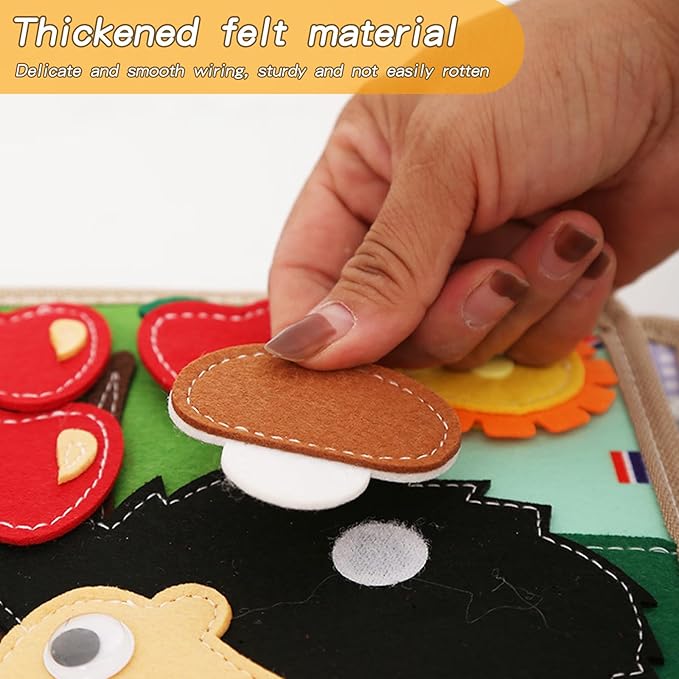 Montessori Busy Book for Toddlers 3, Busy Board Sensory Toys for Toddlers,Montessori Toys for 3+ Year Old Girls Gift,Toddler Travel Activities Educational Toys
