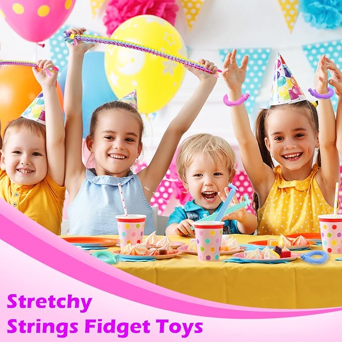 30pcs Alpaca Stretchy Fidget Toy,Stretchy String Fidgets Sensory Toys,Stretchy Strings Worm Toy for Children,Kids or Adults Relief Anxiety Relaxing Stress Party Favors Valentine Day Gifts