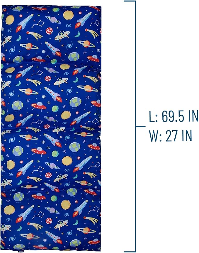 Wildkin Kids Floor Lounger: Ideal for Boys and Girls, Travel-Friendly, Perfect for Sleepovers - Pillow Lounger for Kids, Requires Standard Size Pillows Not Included (Out of This World)