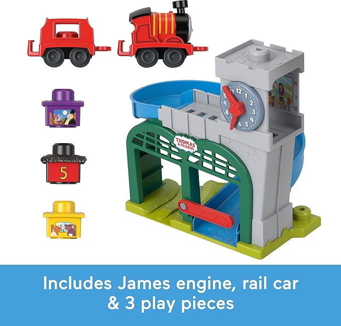 Thomas & Friends Toddler Toy My First Knapford Station Train Playset with Stack & Wobble Cargo for Kids Ages 18+ Months