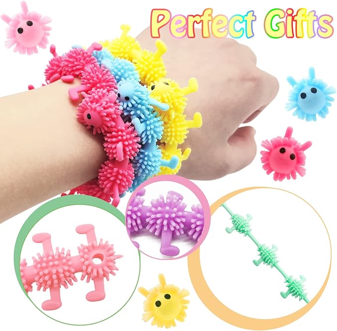 18 PCS Stretchy String Fidget Sensory Toys,Relaxing Toys for Kids ans Adults Stress Relief,Goodie Bag Fillers,Party Favor