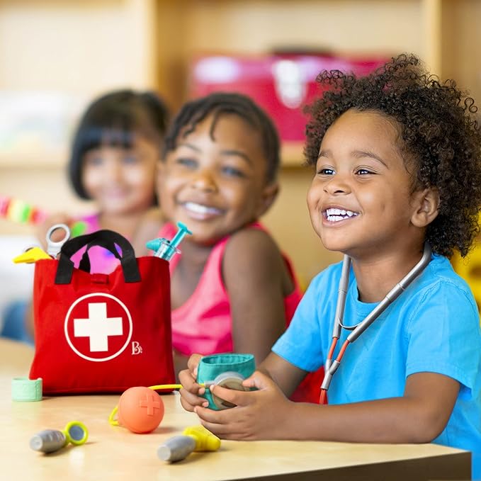 B. toys- Mini Doctor Care Kit- Pretend Play Doctor Play Set – Realistic Doctor Tools – Pretend Play Set for Toddlers, Kids – Educational Toys- 18 Months +