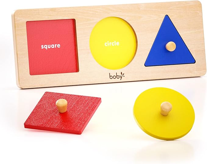 Montessori Puzzle for Baby Shape Puzzle and Colorful Shape Sorting Puzzle Pieces for Toddlers 1-3 Years and 6-12-18 Months Developmental Toys