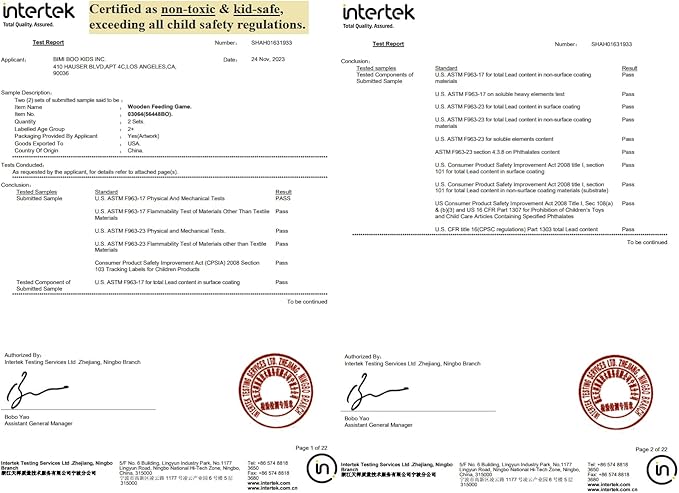 Bimi Boo Wooden Feeding Toy for Toddlers Ages 1-4+ - Pretend Food Game for Preschoolers, Play Food Set for Kids, Learning Resources Food Group Activities - 27 Various Foods, a Spoon, Bowl