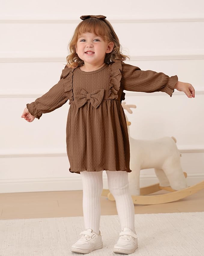 Mioglrie Baby Girl Dress Toddler Girls' Dresses 3 6 9 12 18 24 Months 2t 3t Girls Clothes Fall Winter Outfits