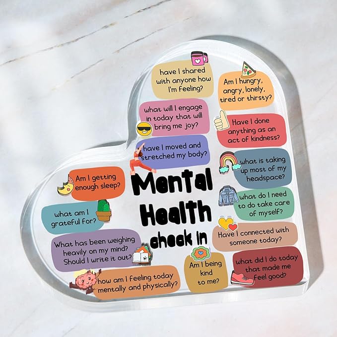 Therapy Office Decor, Mental Health Check In Decorations for School Counselor CBT DBT Therapy Counseling Poster Anxiety Relief Social Psychology Decoration