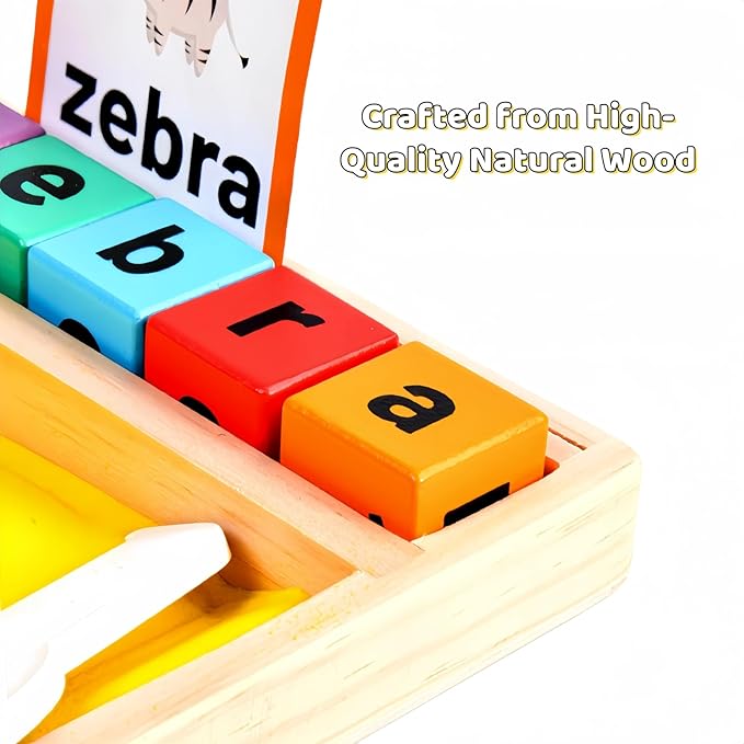 Wooden Sand Writing Tray β Educational Sand Tray for 3 Year Old Kids with Cards, Blocks & Pen β Trace Letters, Numbers & Draw β Perfect Preschool & Classroom Gift.