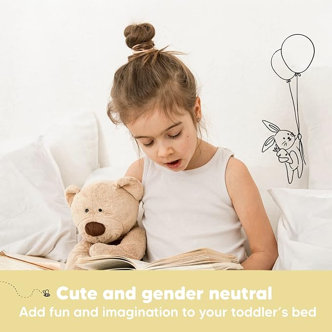 Toddler Pillow with Pillowcase - 13x18 My Little Dreamy Pillow, Organic Cotton Toddler Pillows for Sleeping, Kids Pillow, Travel Pillows, Mini Pillow, Nursery Pillow, Toddler Bed Pillow (Soft White)