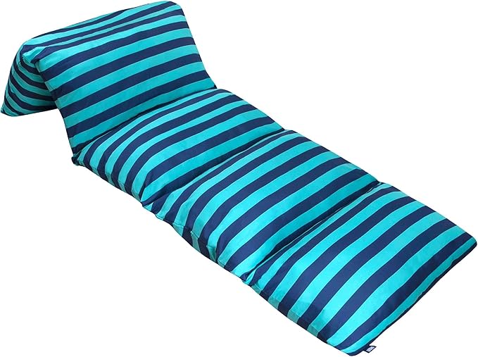 Wildkin Kids Microfiber Floor Lounger for Boys and Girls, Travel-Friendly and Perfect for Sleepovers Pillow Lounger for Kids Requires Standard Size Pillows Not Included (Blue Stripes)