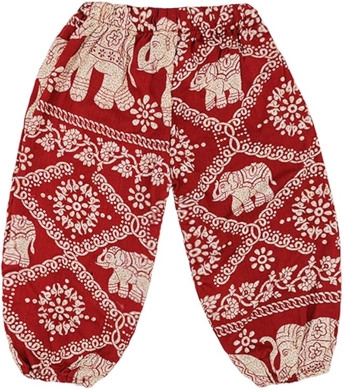 Baby Girls Boho Elephant Tops Harem Pants 2 Piece Outfits
