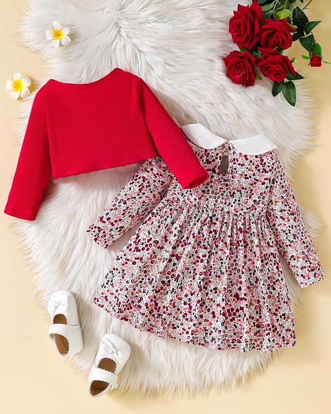 Mioglrie Toddler Baby Girl Dress Fall Winter Outfits Coat Baby Girls Dresses 6 9 12 18 24 Months 2t 3t Girl Clothes
