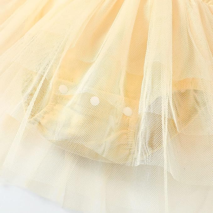 Baby Girl Ruffle Sleeve Romper Dress Outfit Newborn Princess Tulle Dresses Infant Jumpsuit Tutu Skirt Set Clothes
