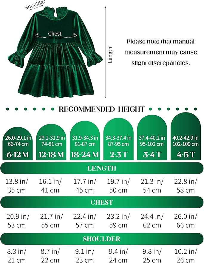 Toddler Baby Girls Velvet Dress Long Sleeve Christmas Dresses Princess Birthday Party Dresses Fall Winter Clothes