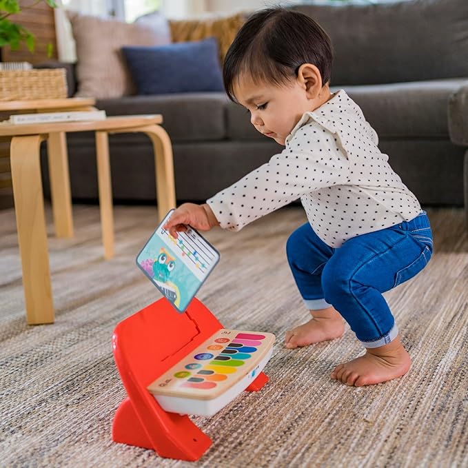 Baby Einstein Cal’s First Melodies Magic Touch Wooden Piano Musical Baby Toy, Ages 6-36 Months