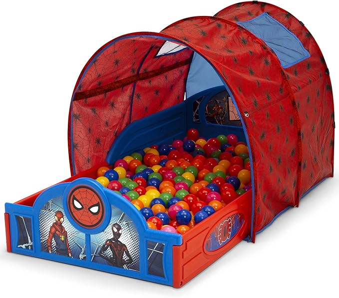 Delta Children Marvel Spider Man Sleep and Play Toddler Bed with Tent