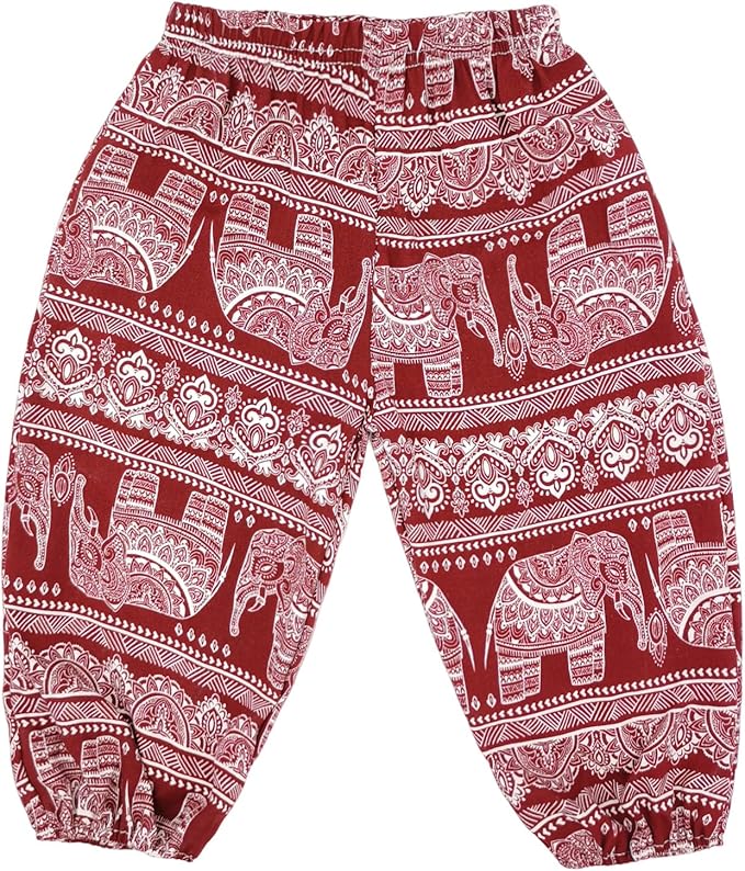 Baby Girls Boho Elephant Tops Harem Pants 2 Piece Outfits