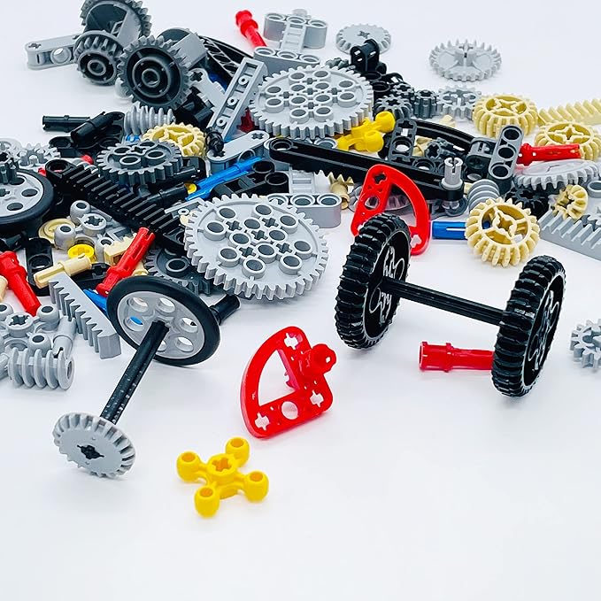 145 Pcs Building Blocks Parts Gear and Axle Set Connectors Wheels Liftarm Pins Accessories Brick Sets Toys Tight Fit with Major Brands…