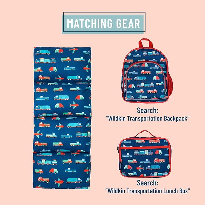 Wildkin Kids Floor Lounger for Boys and Girls, Travel-Friendly and Perfect for Sleepovers, Requires 4 Standard Size Pillows (Not Included), Measures 69.5 x 27 Inches (Transportation)