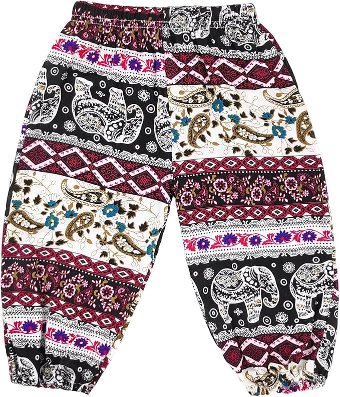 Baby Girls Boho Elephant Tops Harem Pants 2 Piece Outfits
