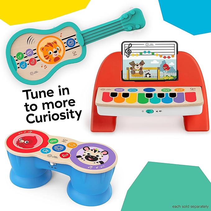 Baby Einstein Sing & Strum Magic Touch Ukulele Wooden Musical Toy, Ages 6 Months+, Multicolored
