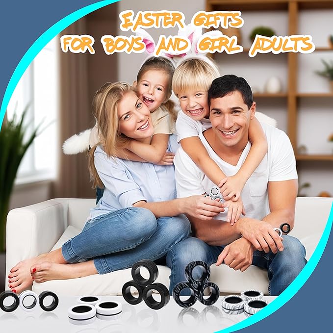 3Pcs Magnetic Rings Fidget Toys for Teens, Adults&Kids|Fidget Pack Under 10 Dollars|ADHD Fidget Toy Pack for Anxiety Relief,Coolest Gifts for Teen Boys,Birthday Gifts for 8 9 10 11+ Year Old Boy&Girl