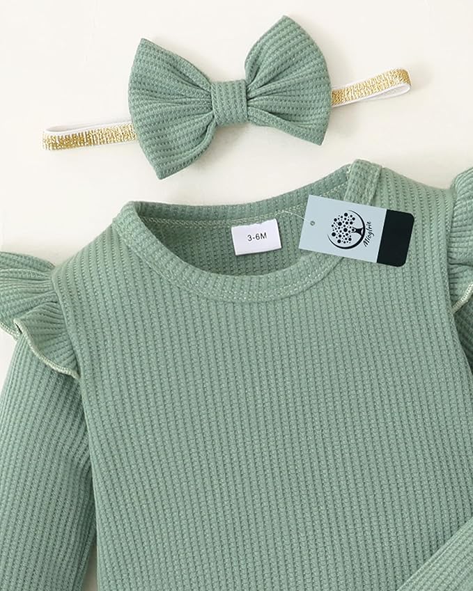 Mioglrie Baby Girl Clothes Infant Toddler Girls Fall Winter Outfits Sweatshirts Clothing Set 3 6 12 18 24 Month 2T 3T