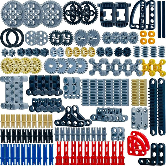 145 Pcs Building Blocks Parts Gear and Axle Set Connectors Wheels Liftarm Pins Accessories Brick Sets Toys Tight Fit with Major Brands…