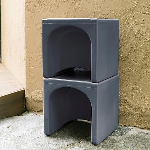 ECR4Kids Tri-Me 3-In-1 Cube Chair, Kids Furniture, Dark Grey