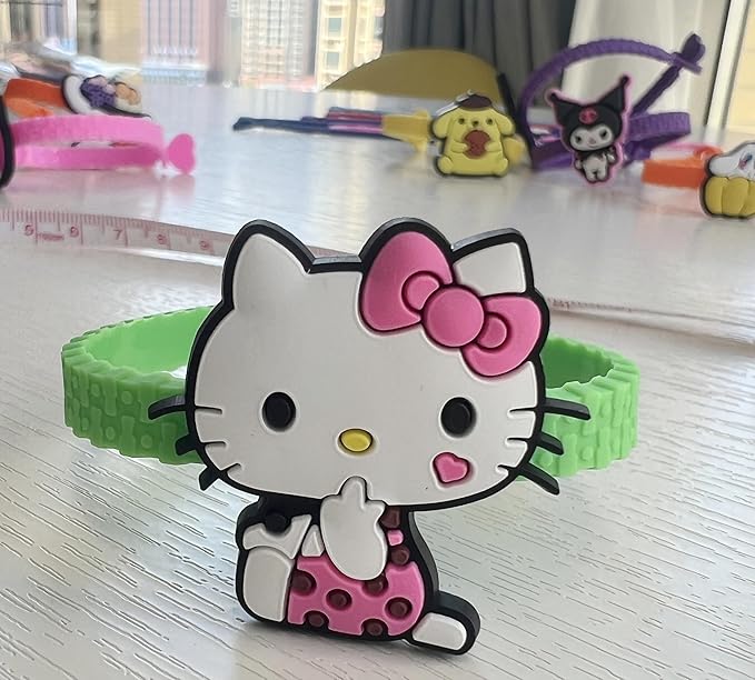 15 Pack Rubber Bracelets Wristband Bracelets for Birthday Party Supplies Favors Prize Rewards (15PCS Sanriooo)